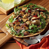 Grilled Mushroom Medley Pizzas: Main Image