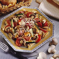 Mushrooms and Pasta in Garlic Parmesan Sauce: Main Image