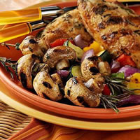 Rosemary Chicken and Mushrooms with Mixed Vegetables: Main Image