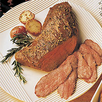 Beef Tri-Tip with Rosemary-Garlic Vegetables: Main Image