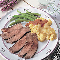 Broiled Beef Steak with Cheesy Polenta: Main Image