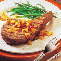 Citrus-Rubbed Veal Chops & Mango Salsa: Main Image