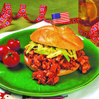 Chicken Barbecue and Slaw Sandwiches: Main Image