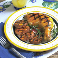 Grilled Chicken and Sweet Potatoes with Orange Glaze: Main Image