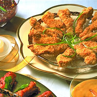 Sesame Chicken Fingers with Two Dipping Sauces: Main Image