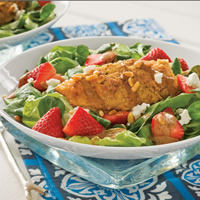 Chicken Cutlet Salad with Strawberry Balsamic Dressing: Main Image