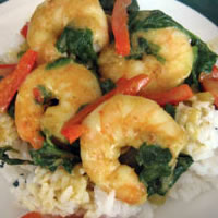 Curried Shrimp with Coconut Rice: Main Image