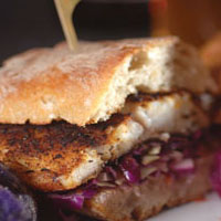 Grilled Blackened Barramundi Sandwich: Main Image