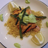 Grilled Salmon with Avocado Tarragon Sauce: Main Image