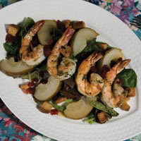 Grilled Shrimp and Roasted Pear Salad: Main Image