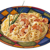 Shrimp Pasta with Cognac Sauce &amp; Smoked Salmon: Main Image