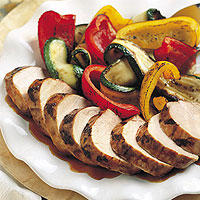 Thai Pork Tenderloin with Grilled Vegetables: Main Image