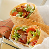 Bacon, Lettuce, and Tomato Wraps: Main Image