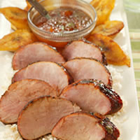 Chili Rubbed Pork Tenderloin with Apricot Ginger Glaze: Main Image