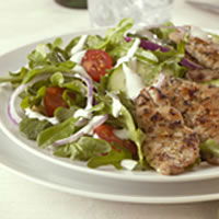 Greek Salad with Pork: Main Image