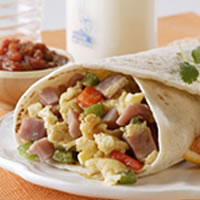 Ham and Egg Breakfast Burritos: Main Image