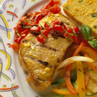 Mustard-Grilled Pork Chops with Two-Tomato Salsa: Main Image