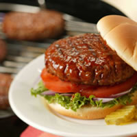 Pork Burgers on Sandwich Buns: Main Image