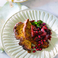 Cinnamon French Toast with Pomegranate-Apple Compote: Main Image