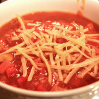 Spicy Tomato, Bean, and Veggie Soup: Main Image