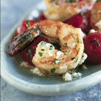 Shrimp with Cherry Tomatoes and Feta: Main Image
