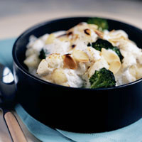 Cauliflower and Broccoli Gratin with Goat Cheese: Main Image