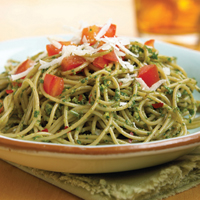 Pasta with Walnut-Basil Pesto: Main Image