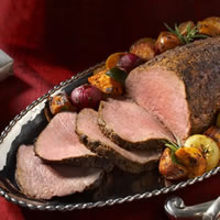 Smoky Paprika Rubbed Beef Tenderloin with Roasted Root Vegetables: Main Image