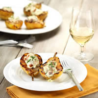 Grilled Pears Stuffed with Mascarpone and Bacon: Main Image