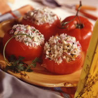 Greek Rice Stuffed Tomatoes: Main Image