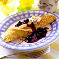 Blueberry Almond Crepes: Main Image