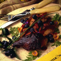 Roast Duck with Blueberry Sauce: Main Image